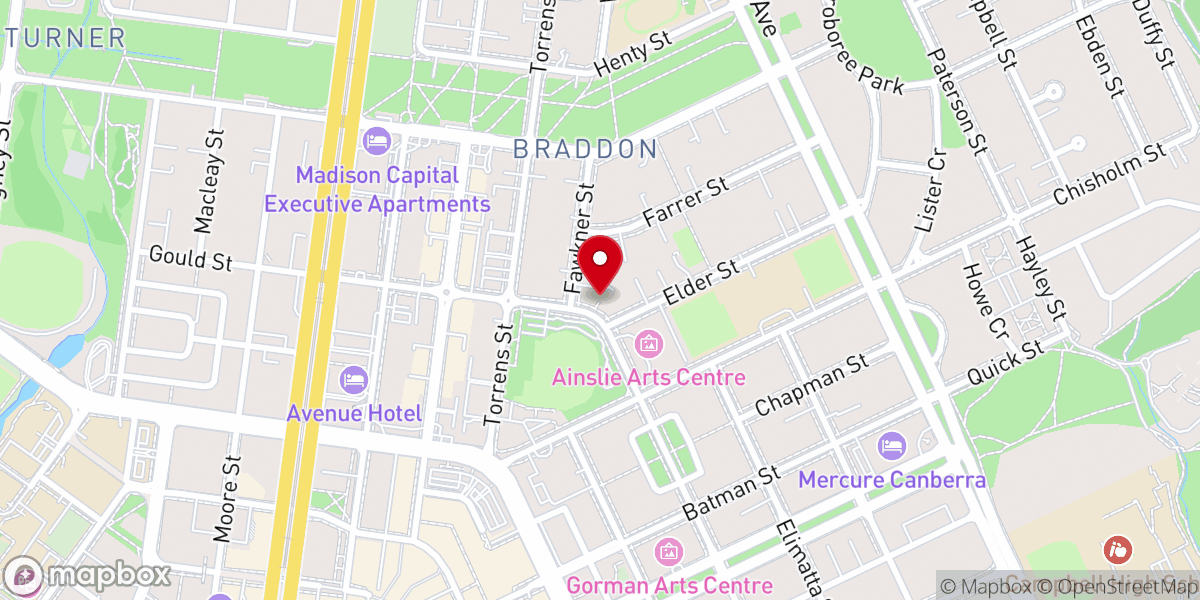Map showing location of Salvation Army Braddon