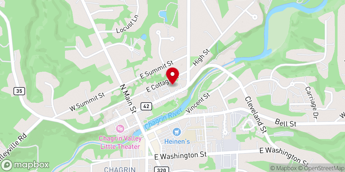 Map showing location of Valley Lutheran Church