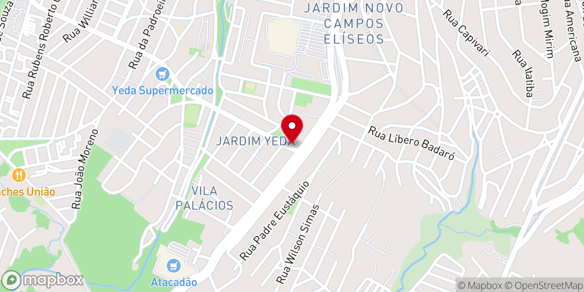 Map showing location of Assembleia de Deus Madureira