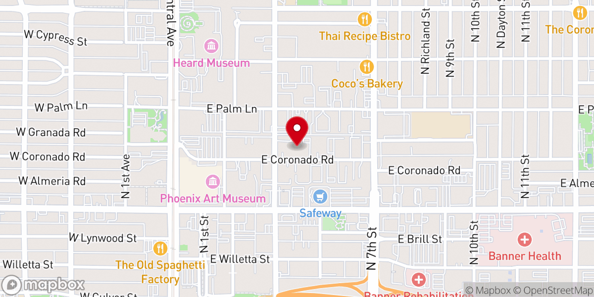Map showing location of Helping Hands Organization Ofmaricopa County Inc