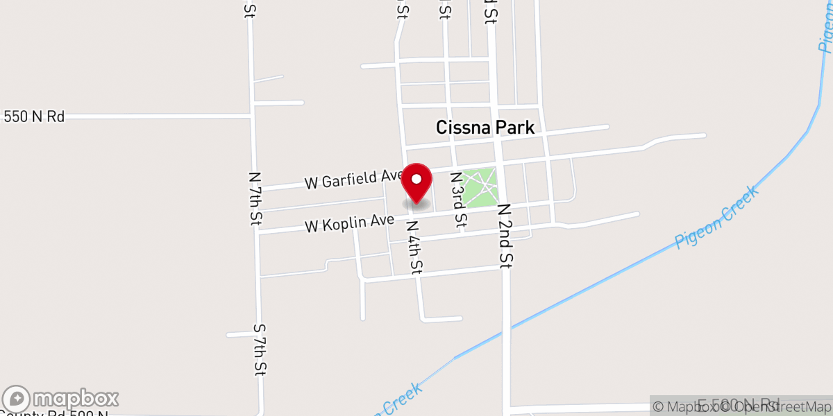 Map showing location of United Methodist Church