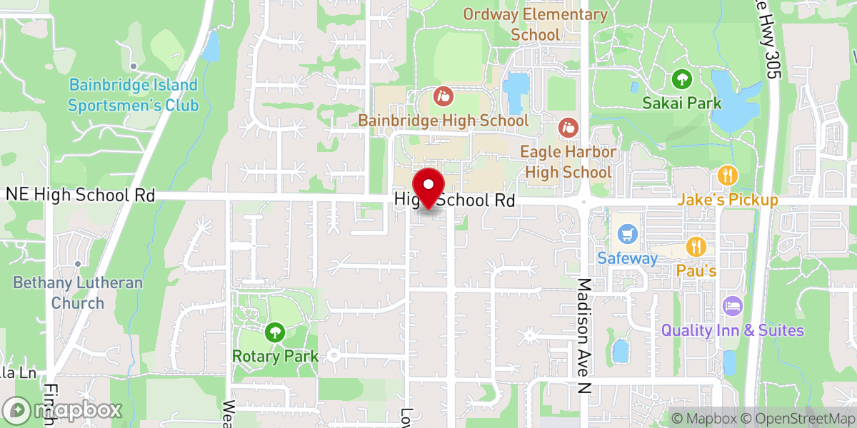 Map showing location of Bainbridge Island Masonic Center