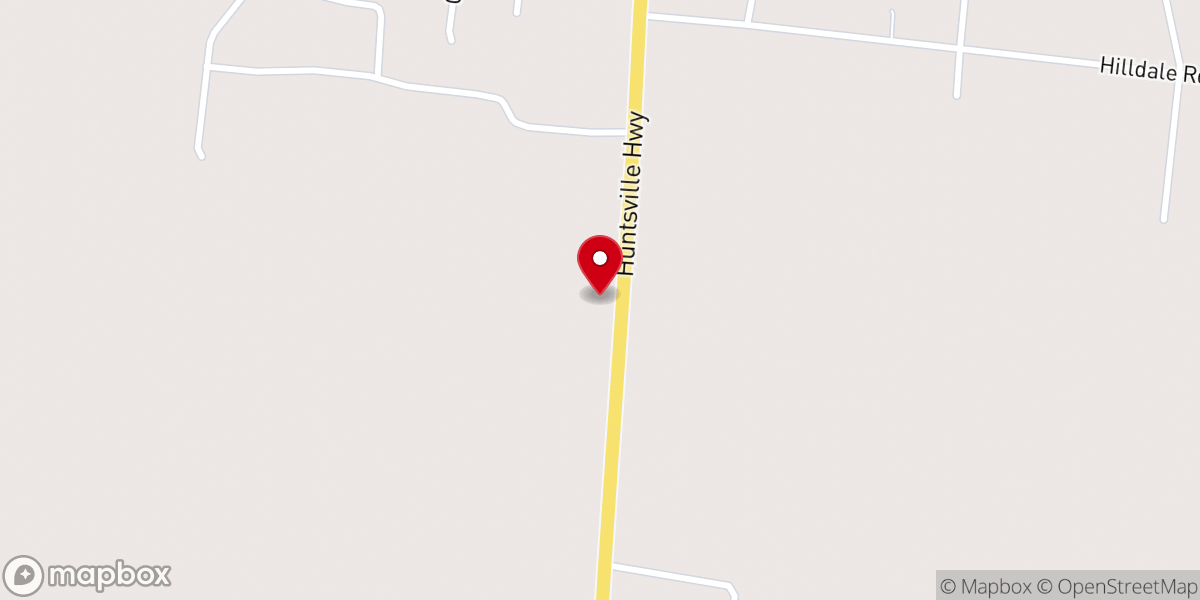 Map showing location of Harmony Hill Church of God