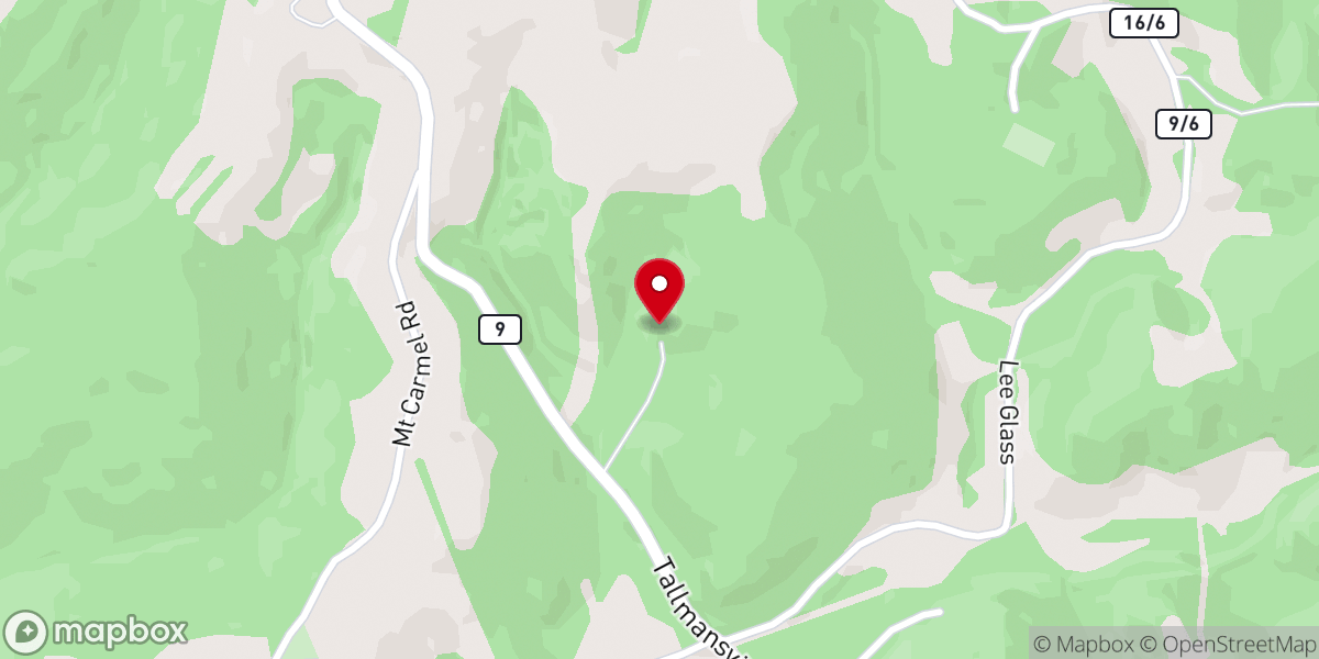 Map showing location of Presbytery of West Virginia