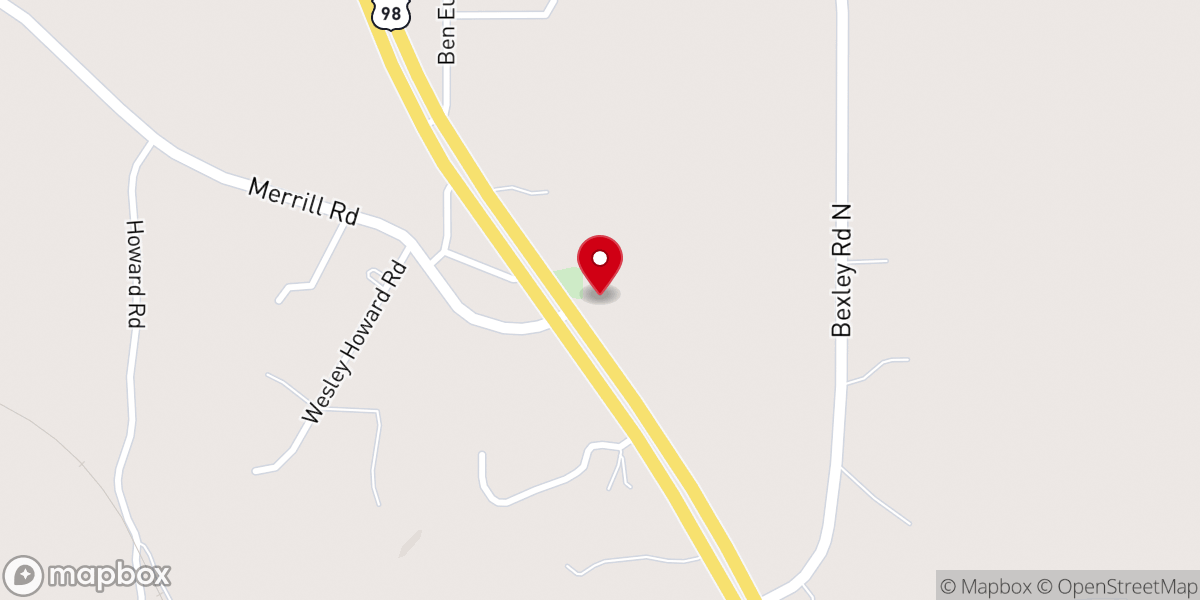 Map showing location of Holmes Missionary Baptist Church