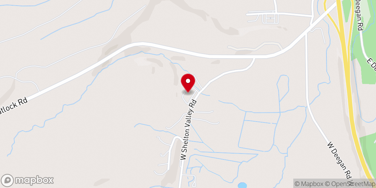 Map showing location of Shelton Seventh-day Adventist Church