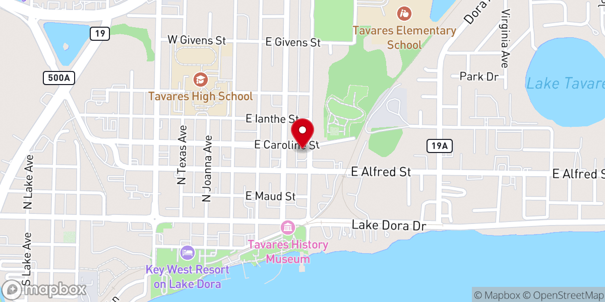 Map showing location of Union Congregational Church Thrift Store