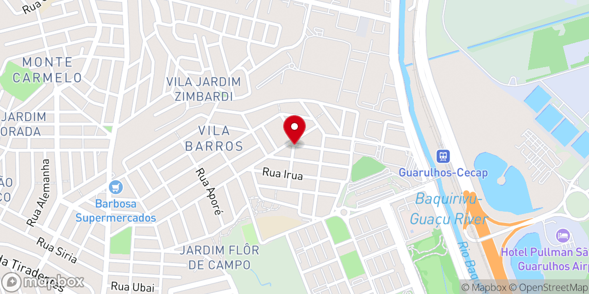 Map showing location of Jardim de Oração