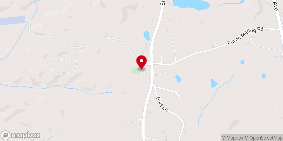 Map showing location of New Plainview Baptist Church