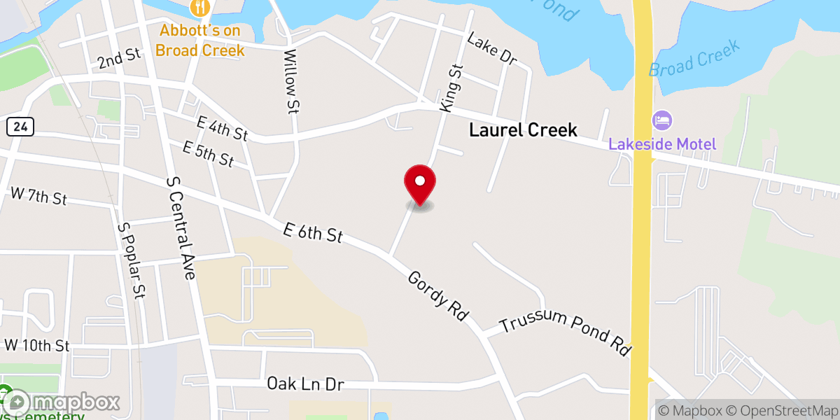 Map showing location of Ross Point Freedom Church