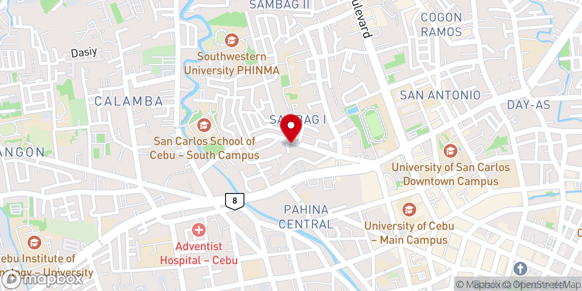 Map showing location of First Baptist Church