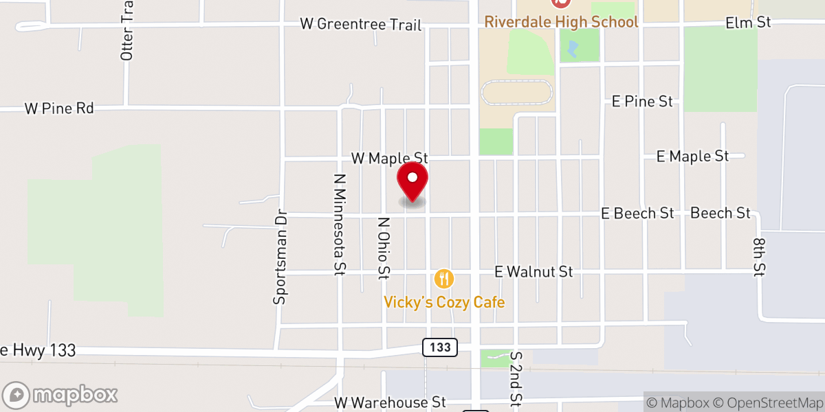 Map showing location of St Peters Lutheran Church