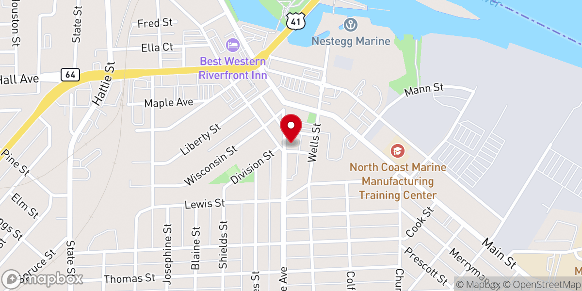 Map showing location of Congregation Montefiore