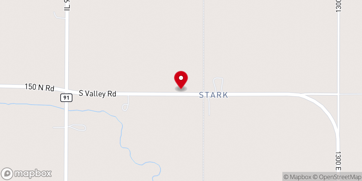 Map showing location of Stark Congregational Church