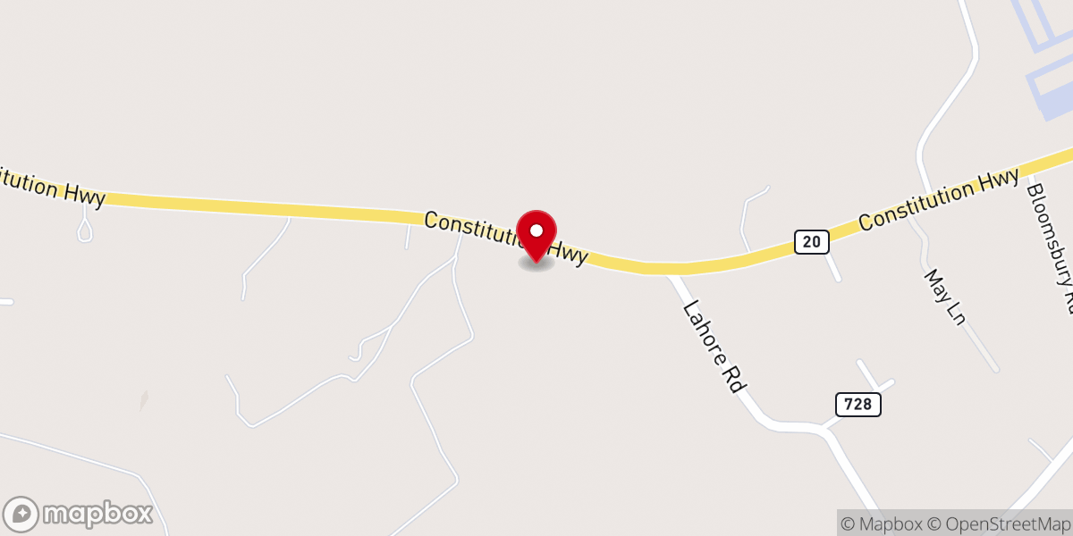 Map showing location of Grace Baptist Church
