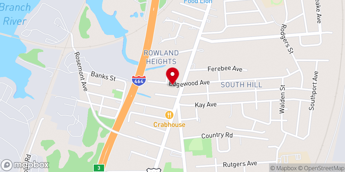 Map showing location of Bible Baptist Church