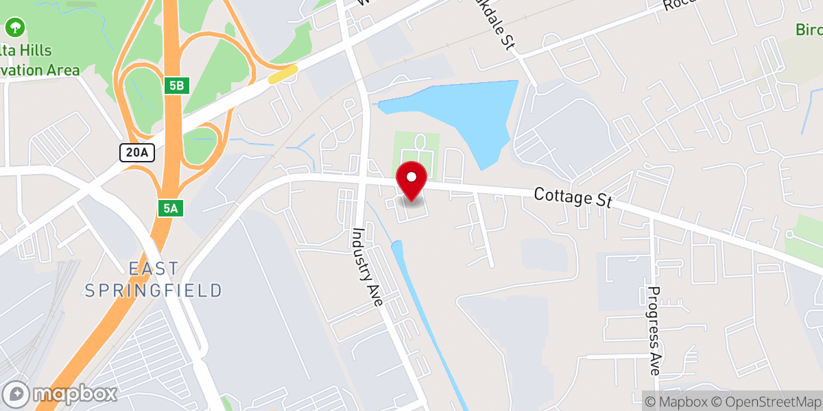 Map showing location of Cottage Hill Church
