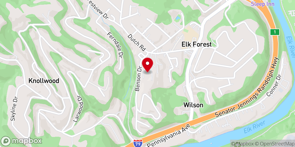 Map showing location of Elk River Church of the Nazarene