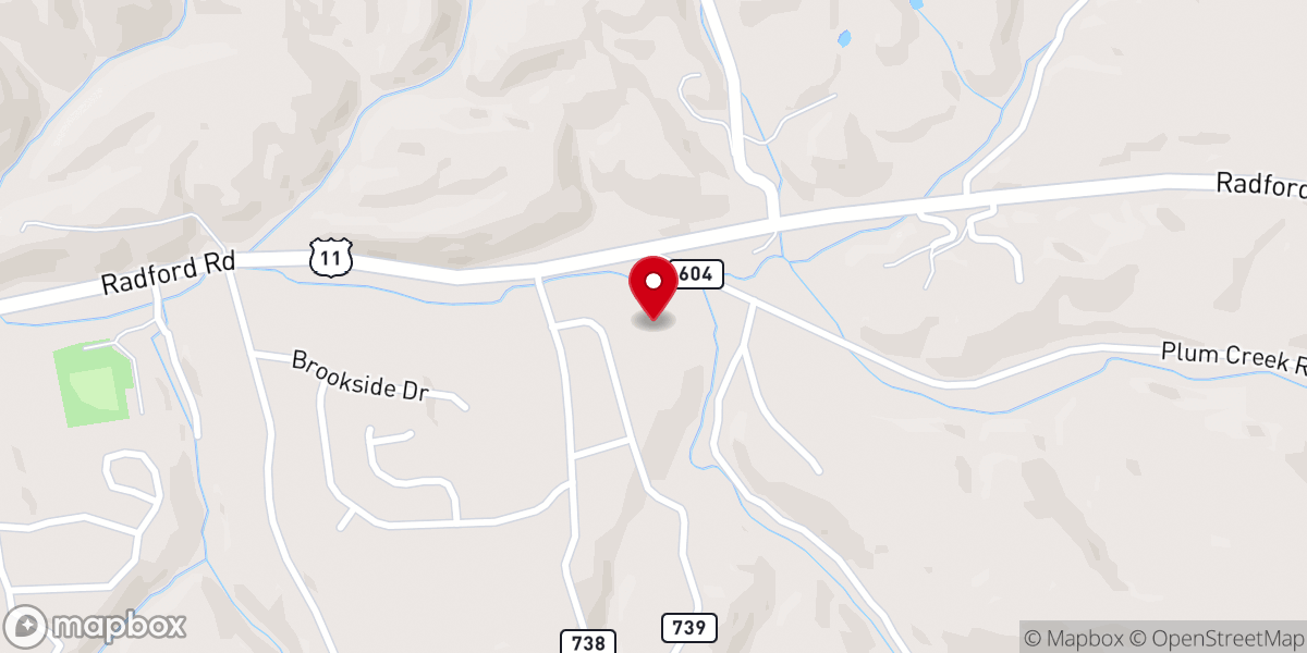Map showing location of Gospel Light Baptist Church