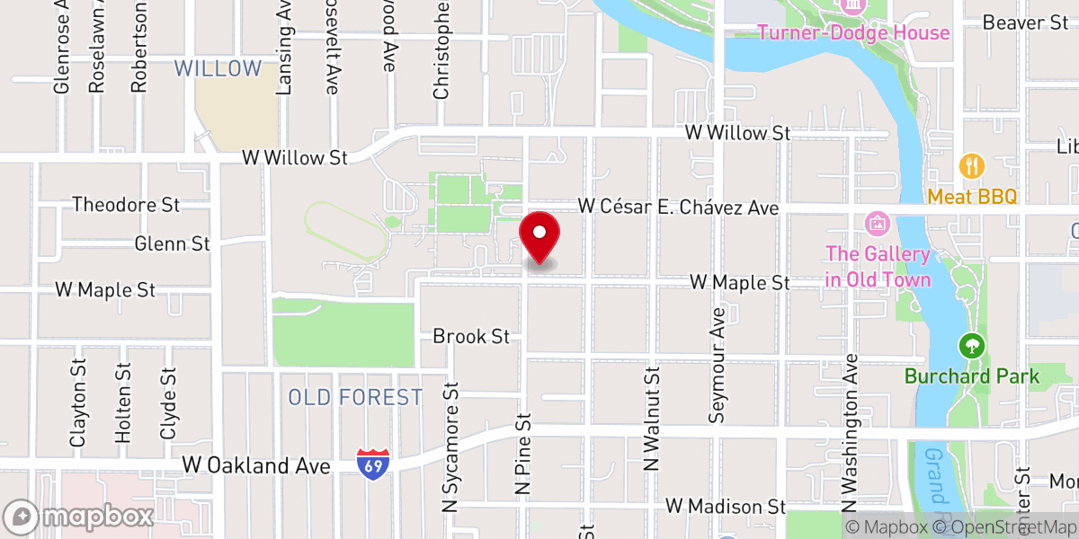 Map showing location of St Matthew AME Church