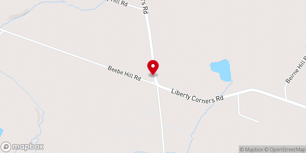 Map showing location of Liberty Corners United Methodist Church