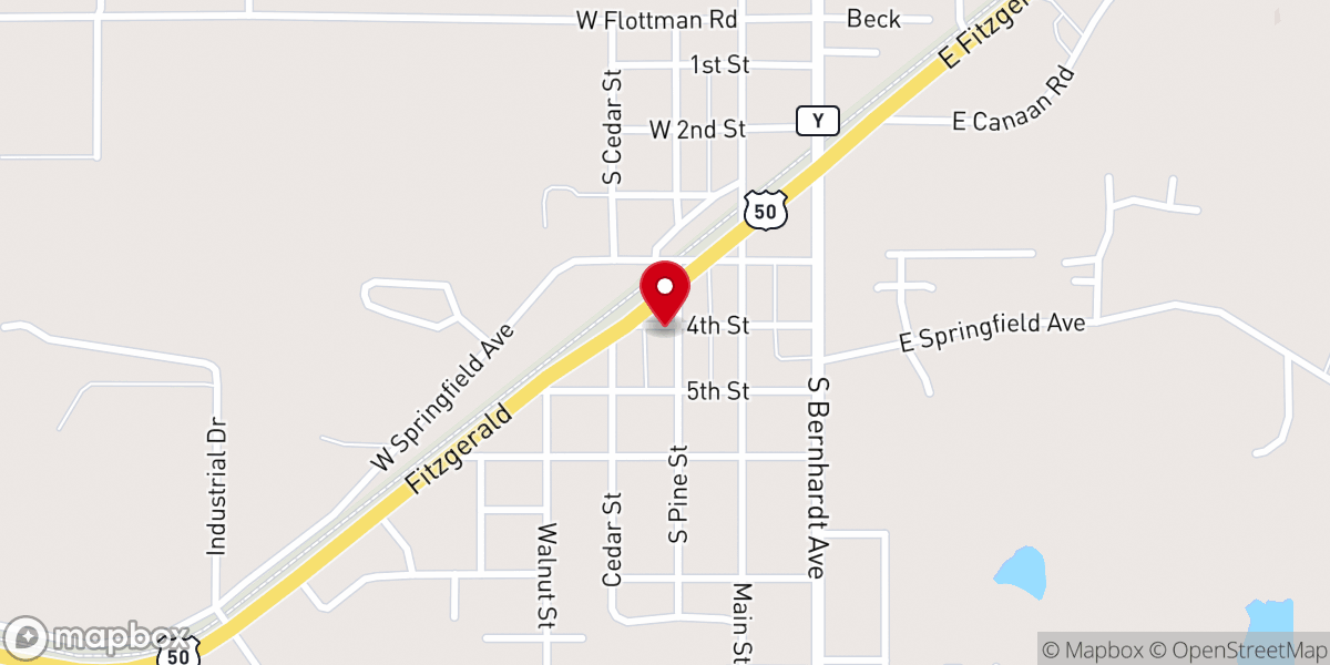 Map showing location of Boeuff Presbyterian Church