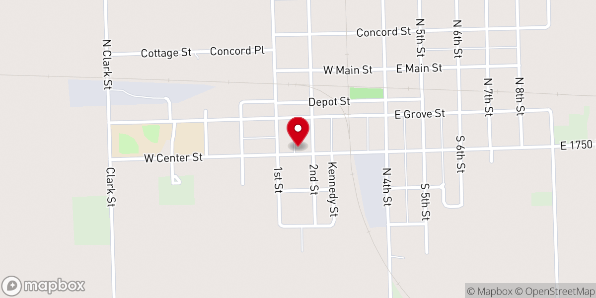 Map showing location of Sheldon Church of the Nazarene