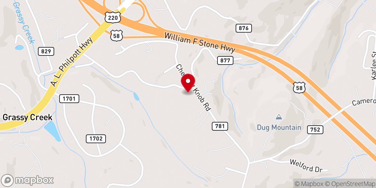 Map showing location of Mountain View Missionary Baptist Church