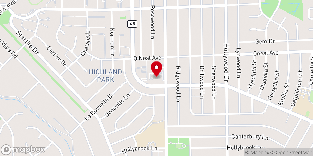 Map showing location of King of Kings Lutheran Church