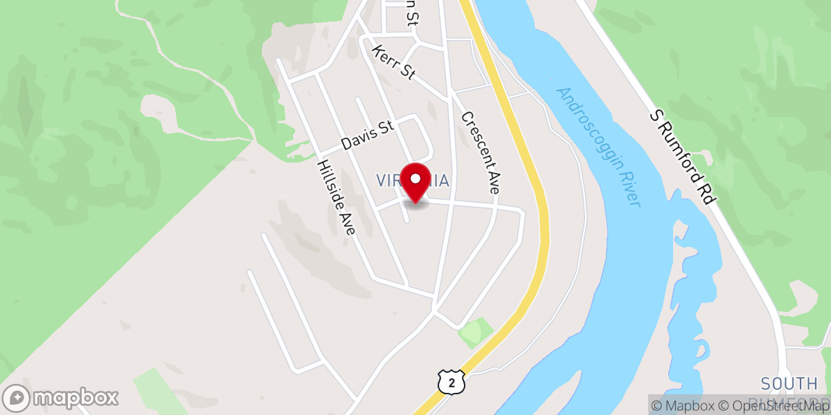 Map showing location of Rumford United Methodist Church