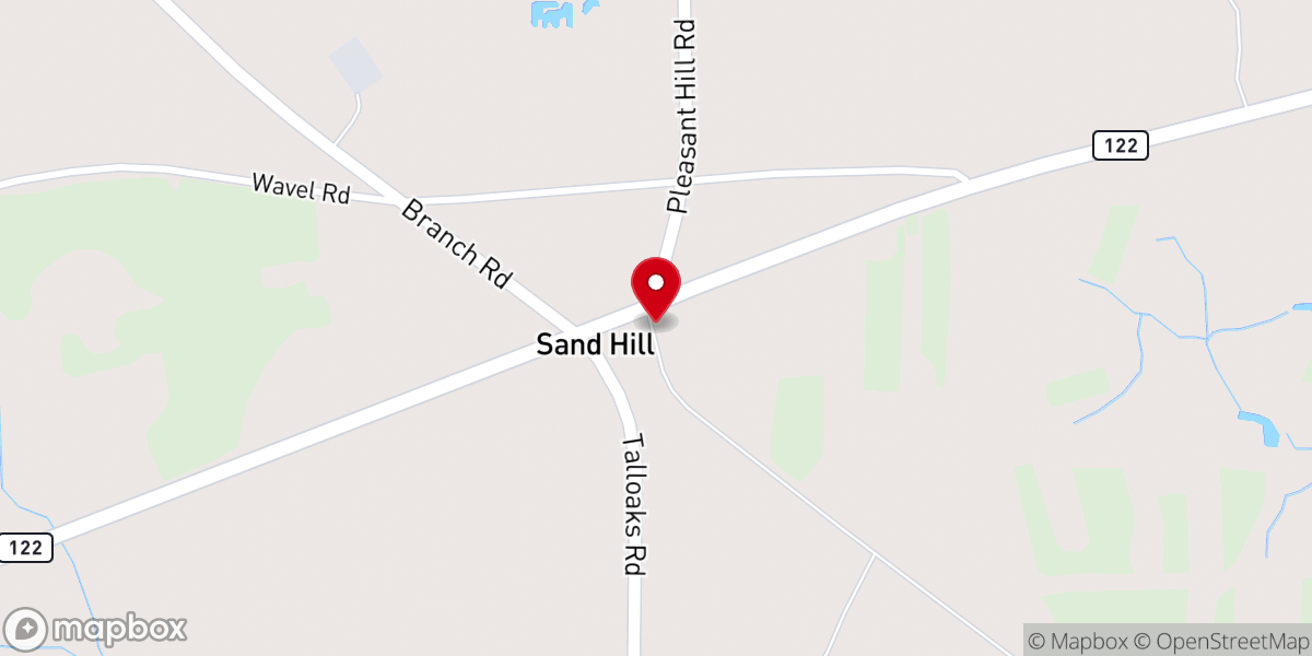 Map showing location of Bethel Primitive Baptist Church