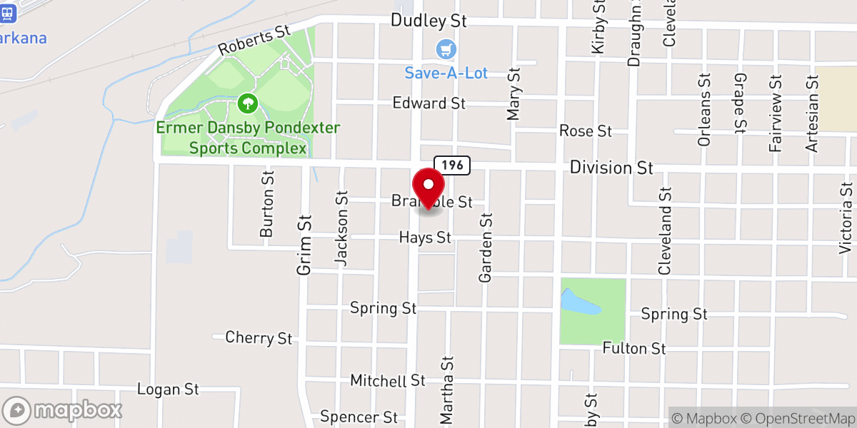 Map showing location of Tabernacle Missionary Baptist Church