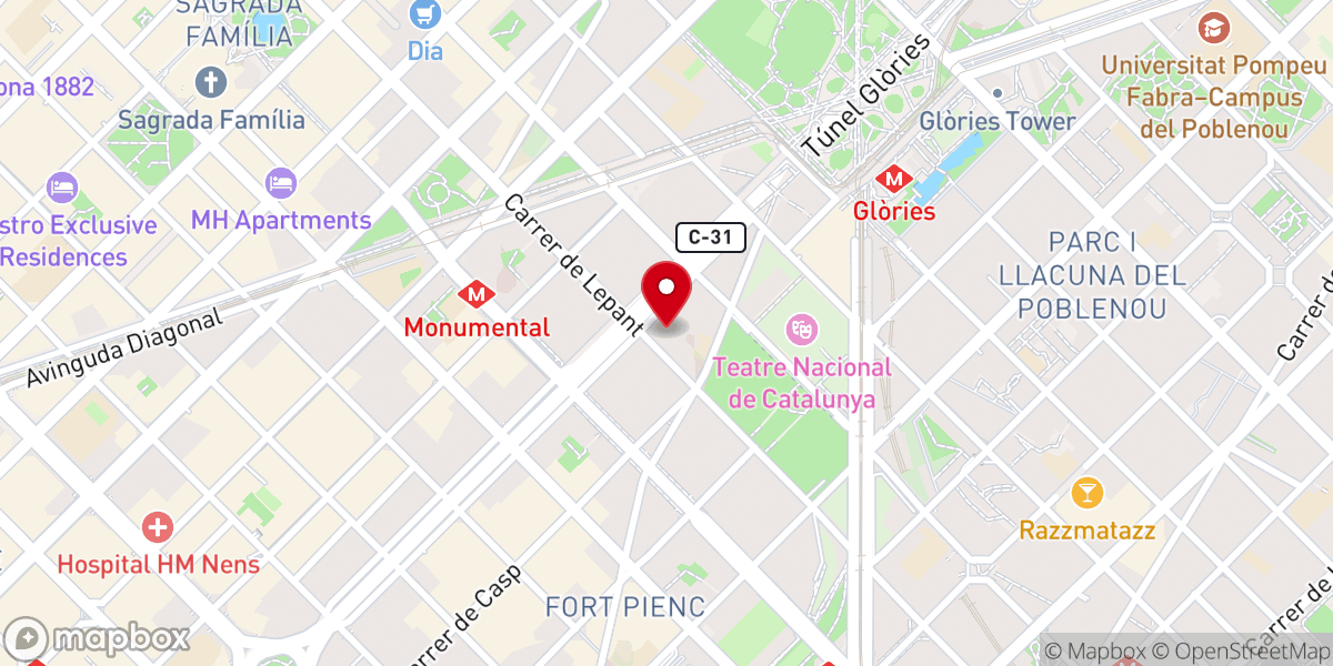 Map showing location of Parroquia de Nuestra Señora del Rosario
