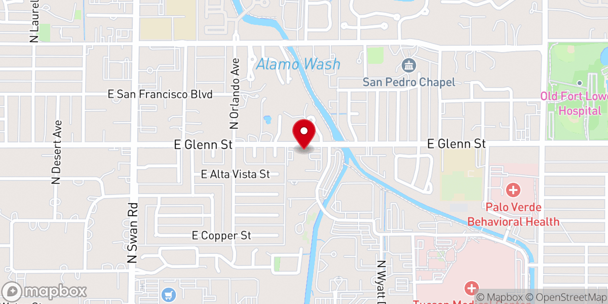 Map showing location of Al-faruuq Center of Tucson