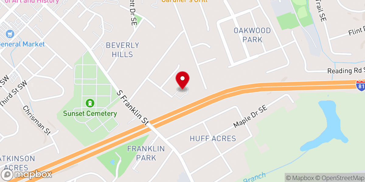 Map showing location of First Church of God