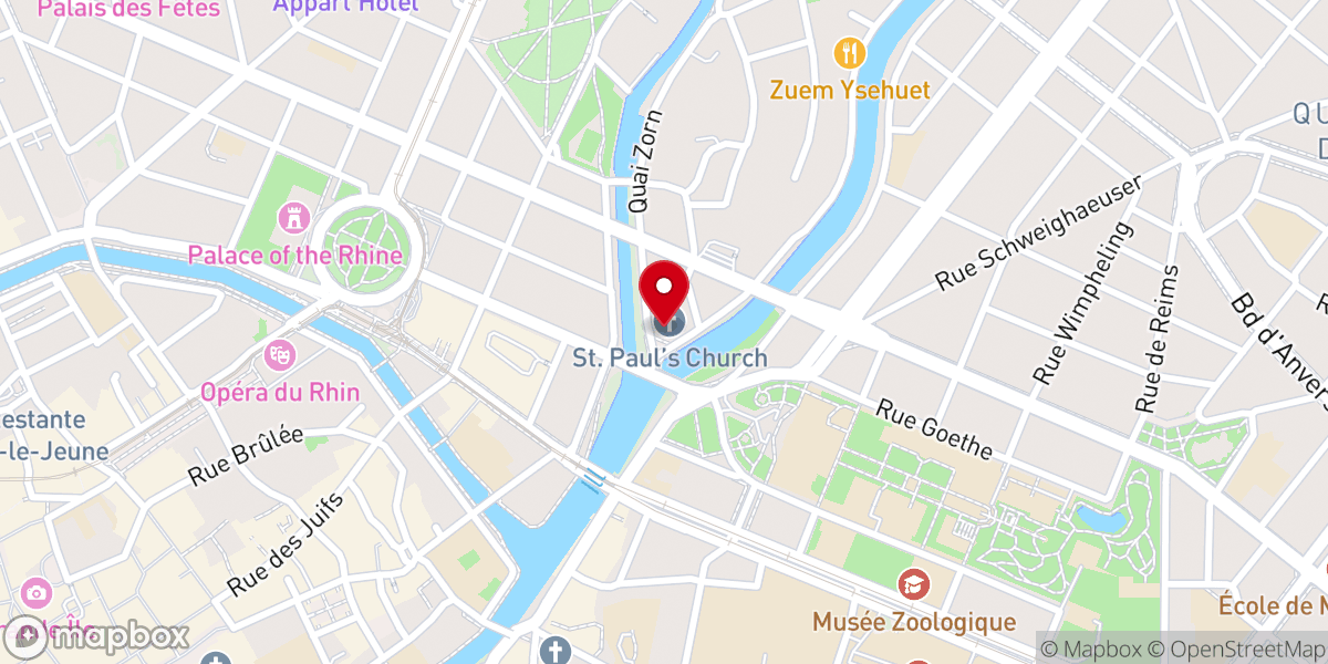 Map showing location of Église Saint-Paul