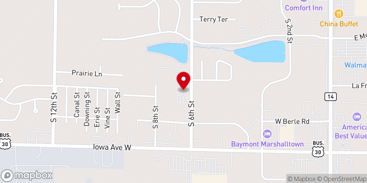 Map showing location of Our Savior Lutheran Church