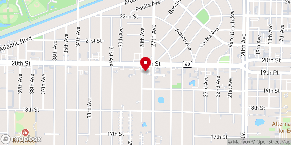 Map showing location of Recovery Church Vero Beach