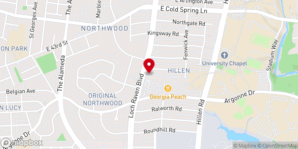 Map showing location of All Saints Lutheran Church