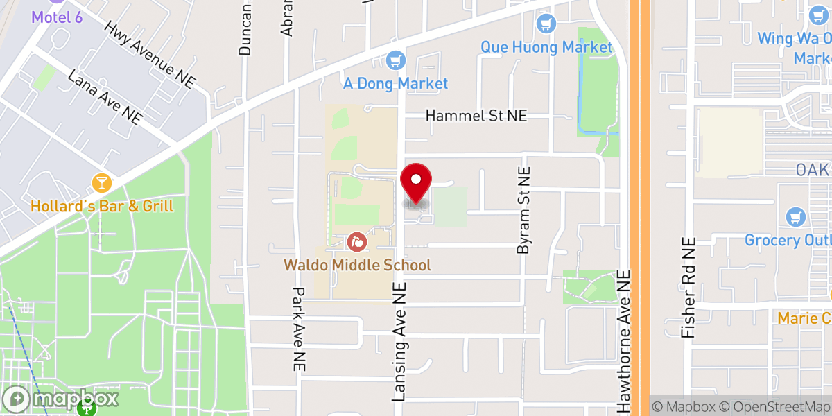 Map showing location of Capital Baptist Church