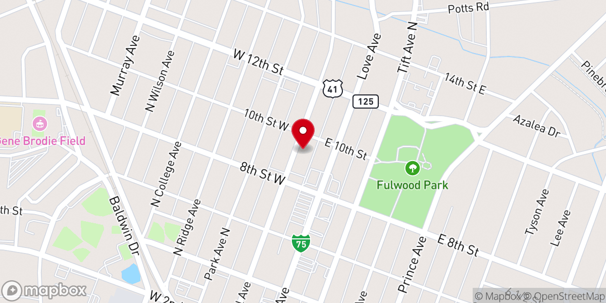 Map showing location of Mell Baptist Association