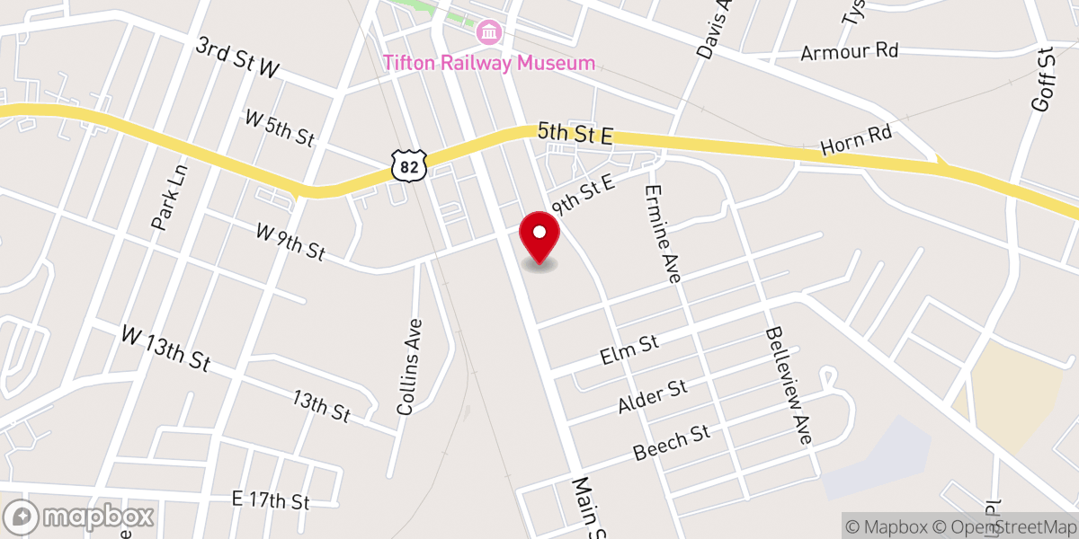 Map showing location of Oasis Family Church Tifton