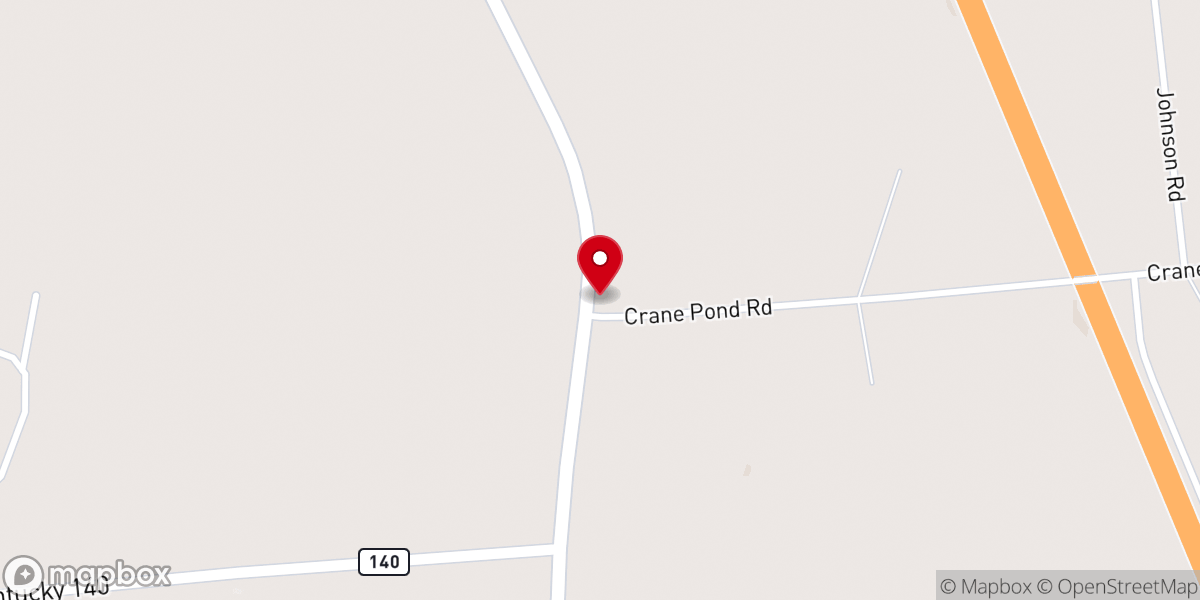 Map showing location of Pleasant Ridge Church