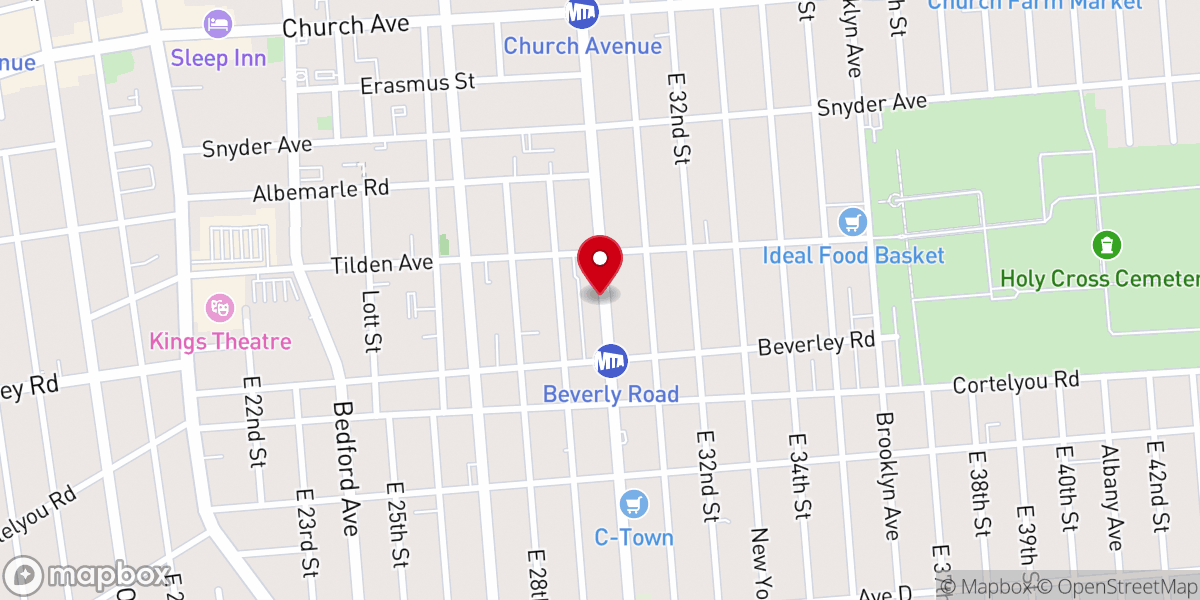 Map showing location of Gethsemane Temple Church of God in Christ