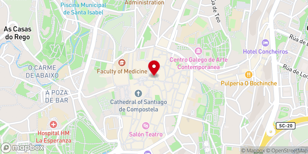 Map showing location of Museo Casa de la Troya