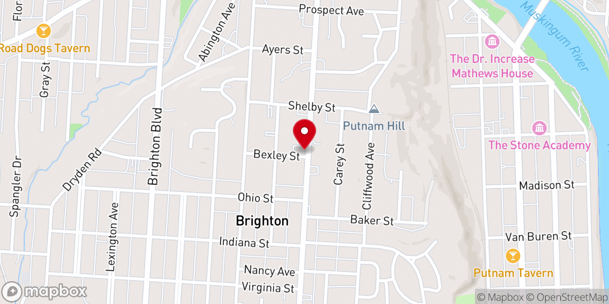 Map showing location of St Paul A.M.E. Church