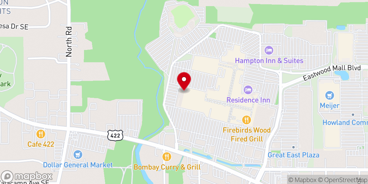 Map showing location of Rust City Church