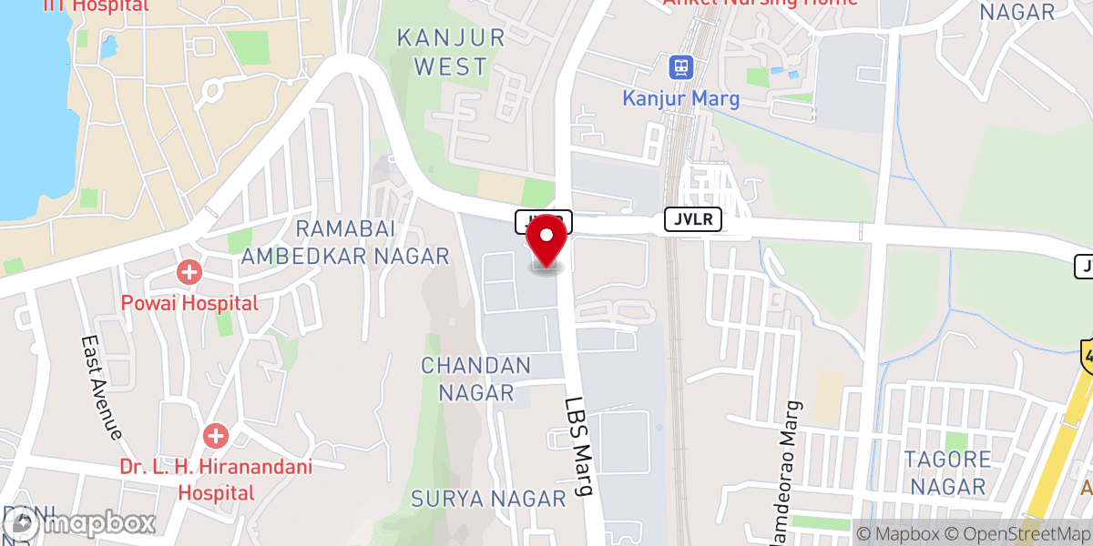 Map showing location of IPC Hebron, Kanjurmarg, Mumbai