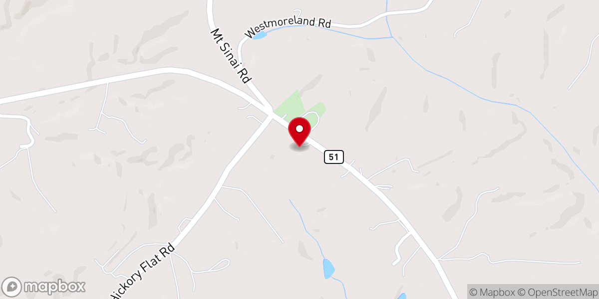 Map showing location of Harvest Baptist Church