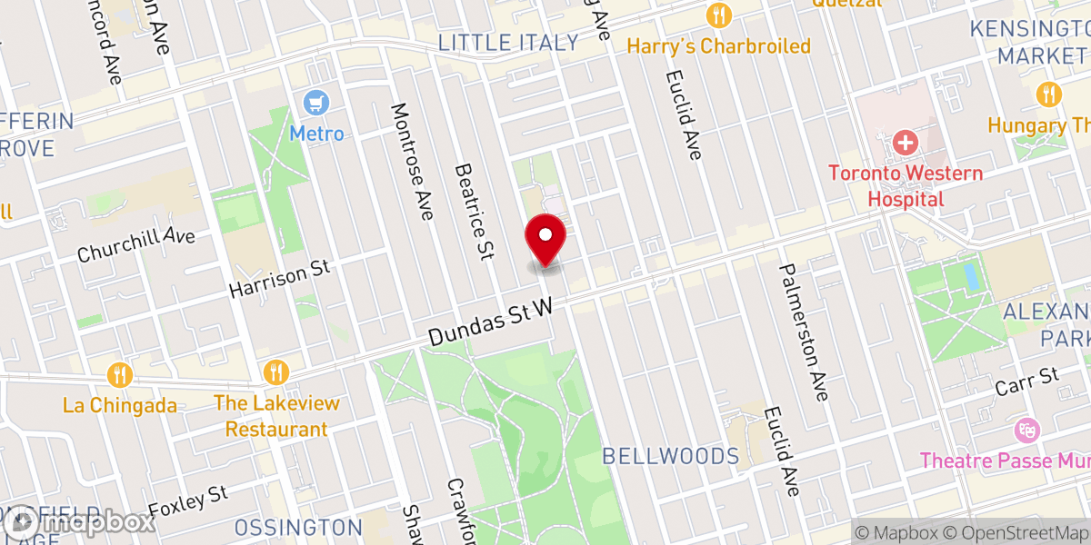 Map showing location of St. Agnes' Parish
